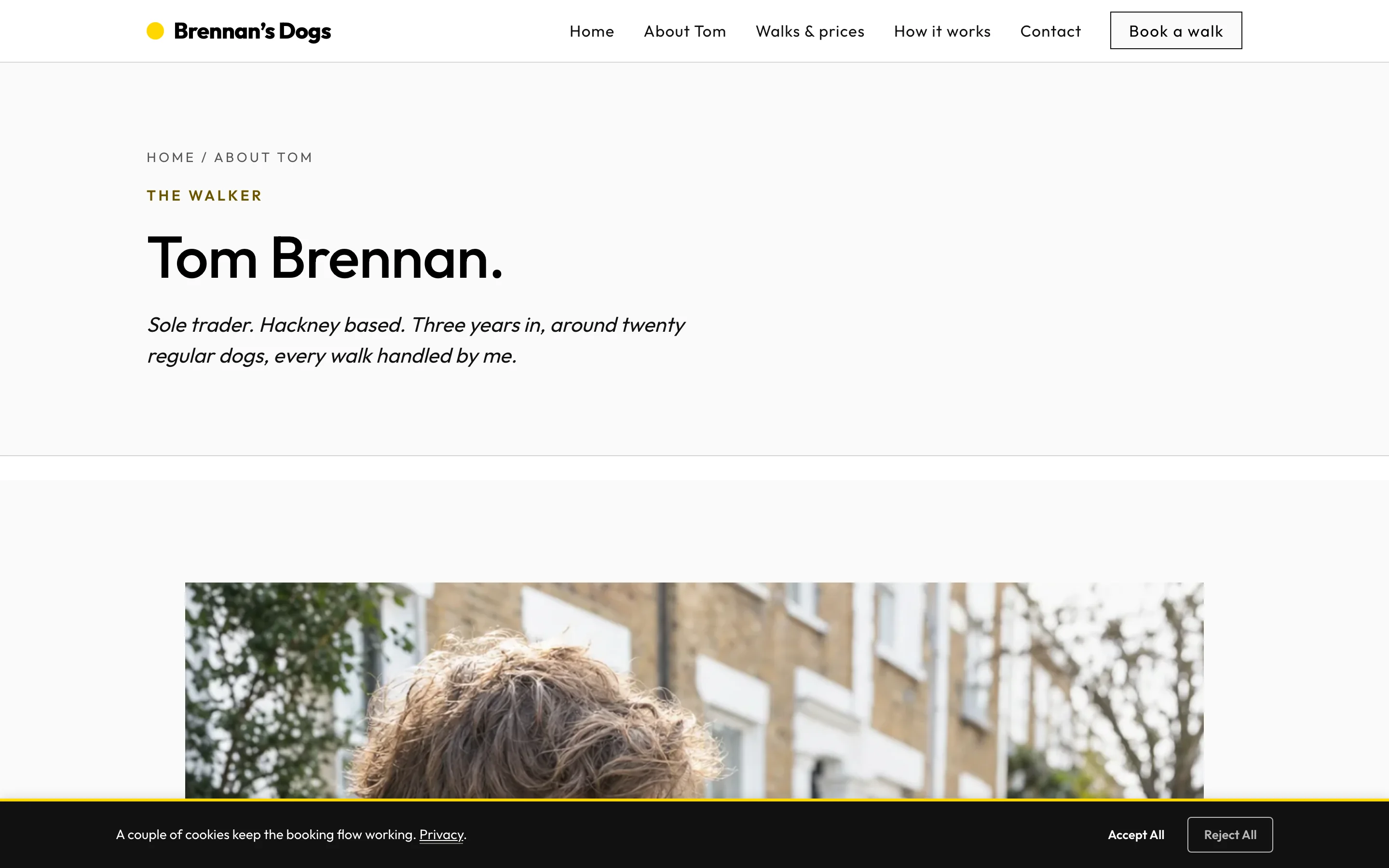 About Tom — Brennan's Dogs screenshot