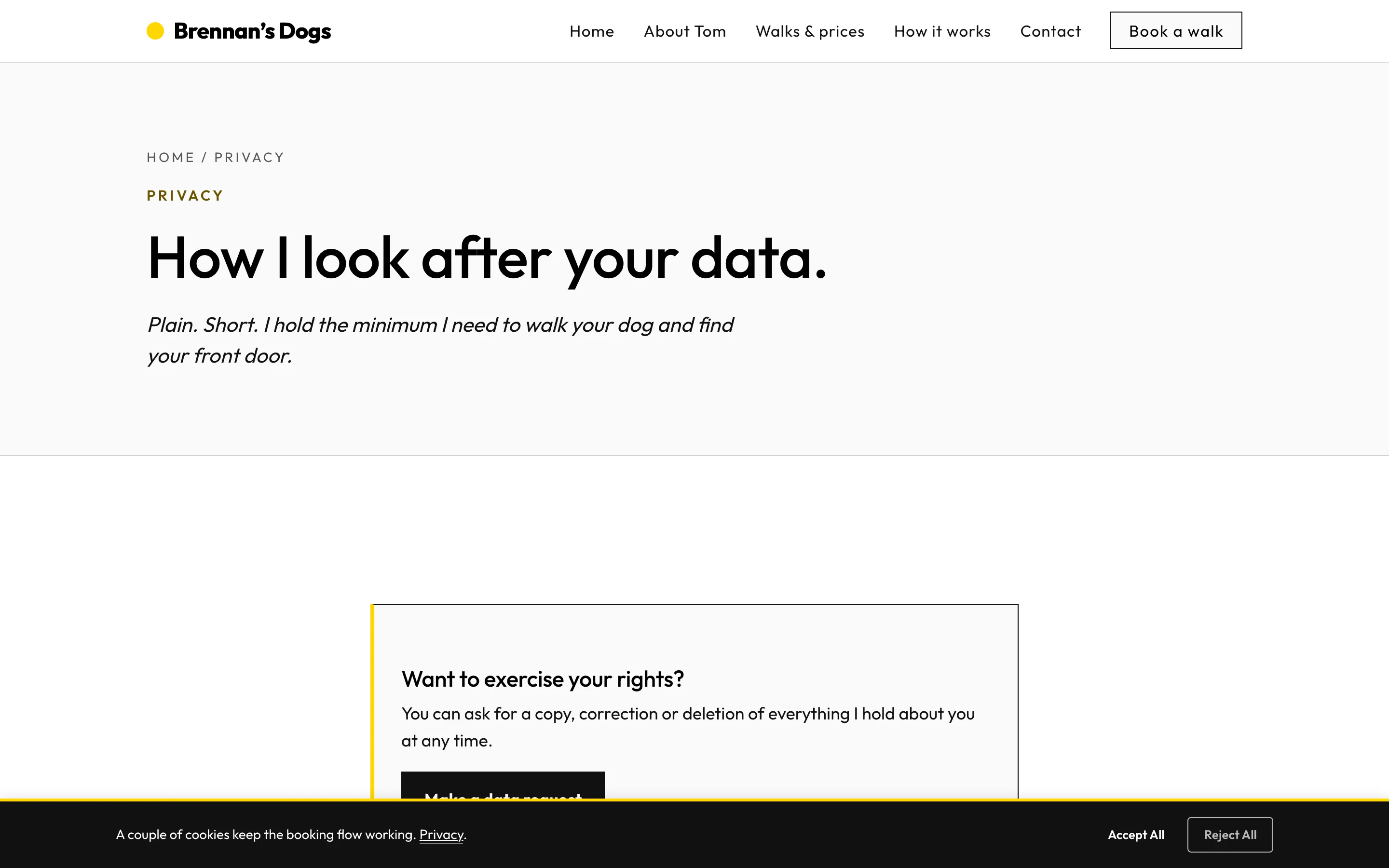 Privacy screenshot
