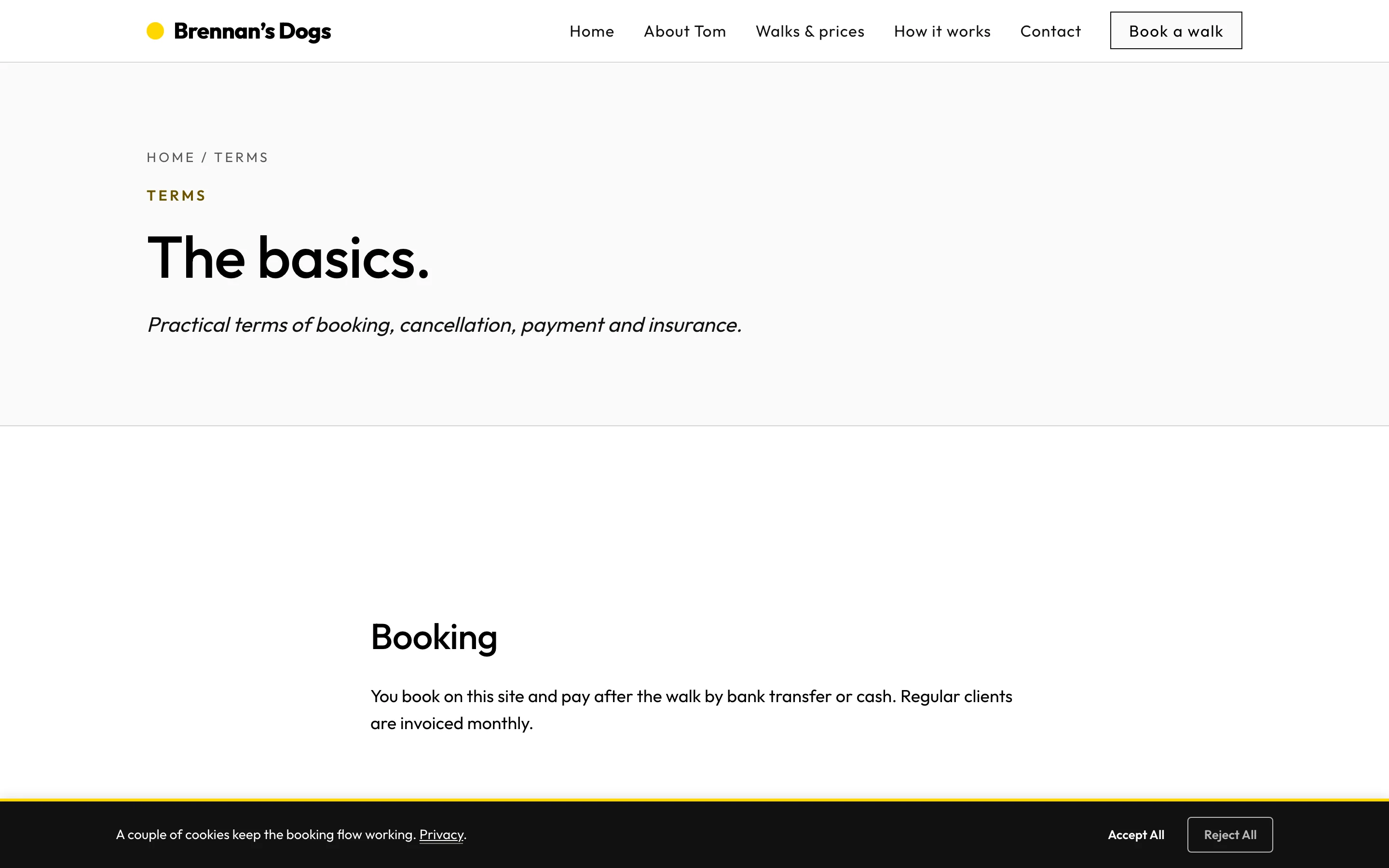 Terms screenshot